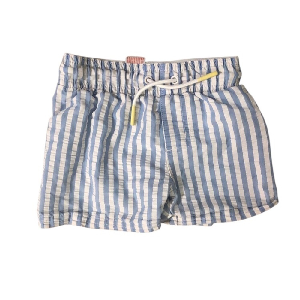 Cat & Jack light blue and white striped swim trunks Sz 12 mo